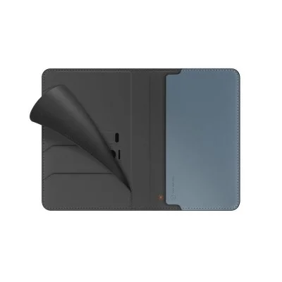 Uniq Belmont Passport Holder Tracker With Rfid-Blocking - Charcoal (Charcoal/Washed Blue)